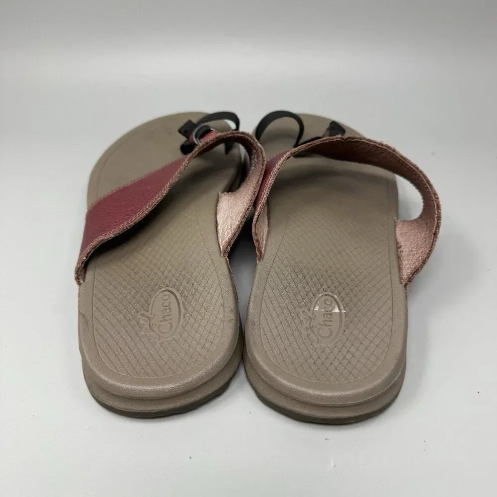 Chaco Mens Playa Pro Thong Loop Sandals Size 9 Cranberry Leather J106615